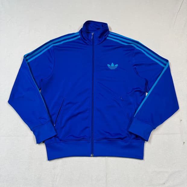 105) 아디다스 파이어버드 삼선 져지 트랙탑 집업 블루 W24