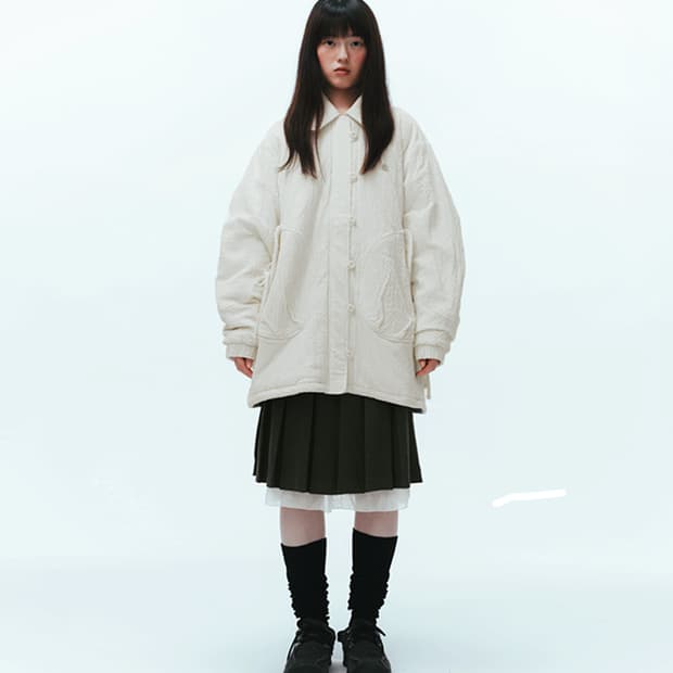 코이세이오 라운드 카라 봄버 자켓 아이보리 1사이즈