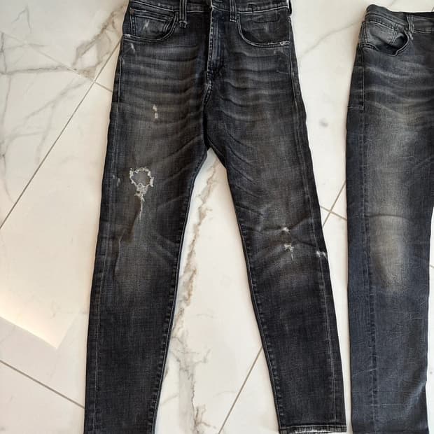 R13 알써틴 드랍 데님 진