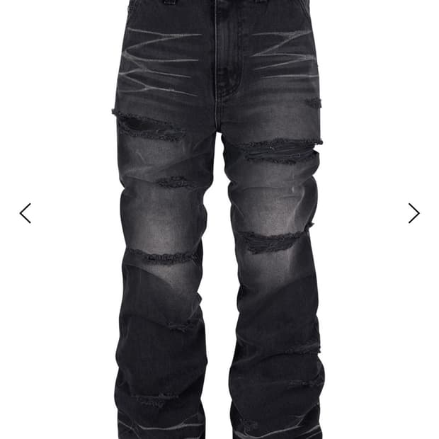 레씨토 데미지 워싱 블랙진 M