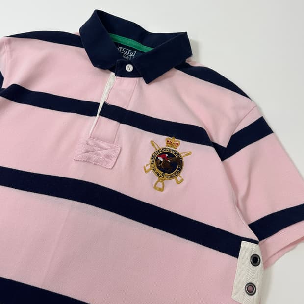 폴로 랄프로렌 핑크 럭비셔츠 반팔
