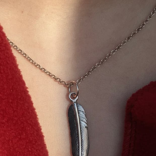 실버페더 2mm 체인목걸이