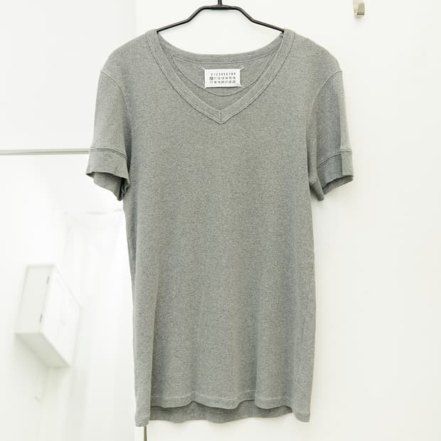 Martin Margiela Ribbed V-neck T-Shirt