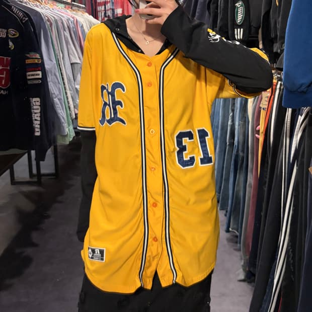 [IM]Russell Athletic 옐로우 베이스볼 져지 NO.13