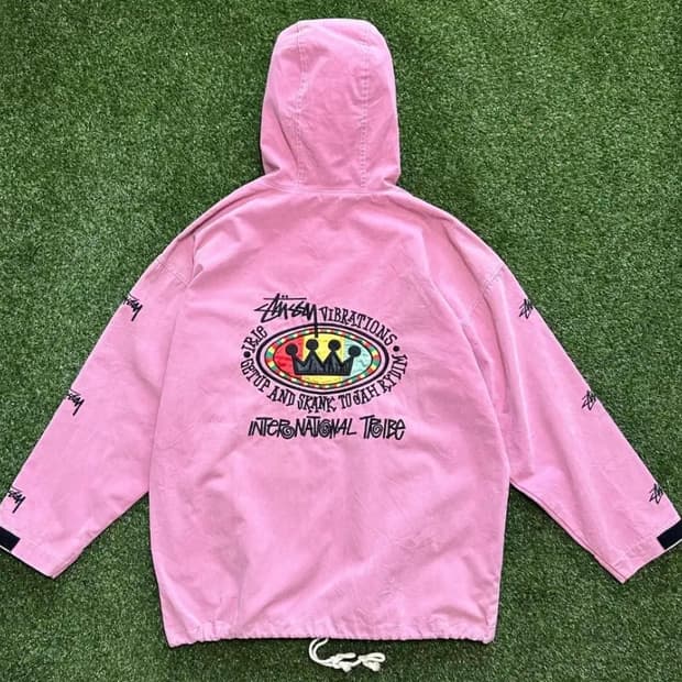 80s 스투시 빈티지 라스타 집업 후드