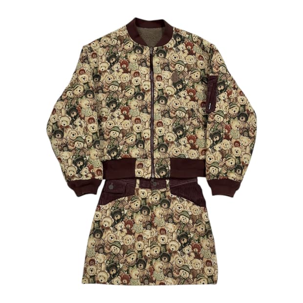 스컬프터 곰돌이 테디베어 프렌즈 카펫 리버서블 양면 자켓 M