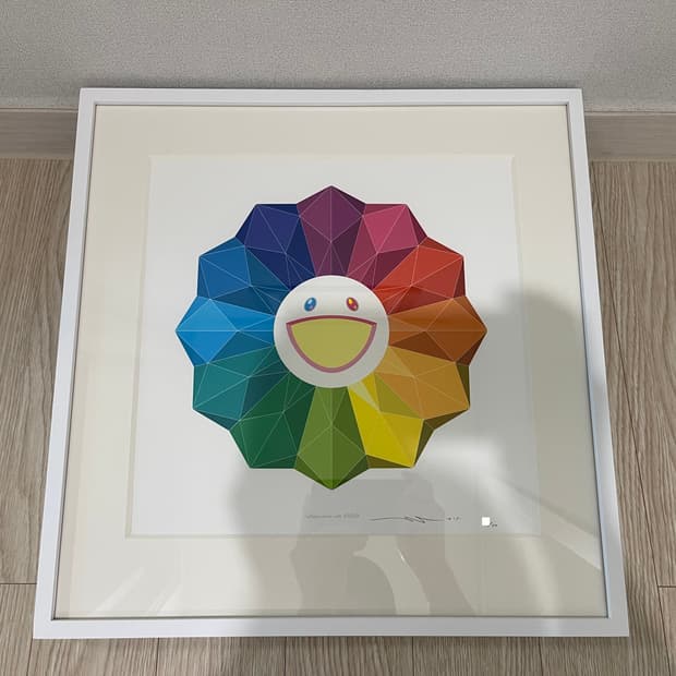 무라카미 다카시 플라워 인 컬래버레이션 위드 빌드 에디션 판화