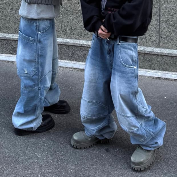 [M]mjd 3d 데님 팬츠 블루 초판