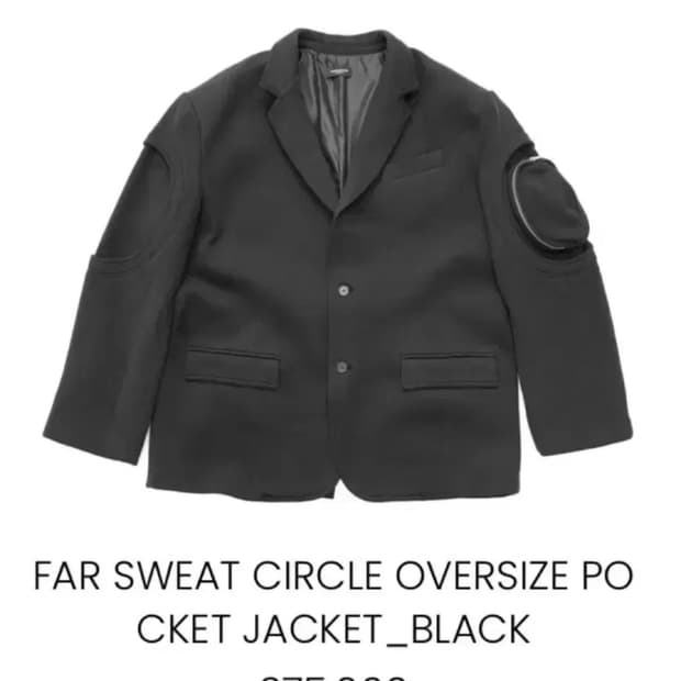 파프롬왓 파아카이브 써클 스웻 자켓 블랙 (1)