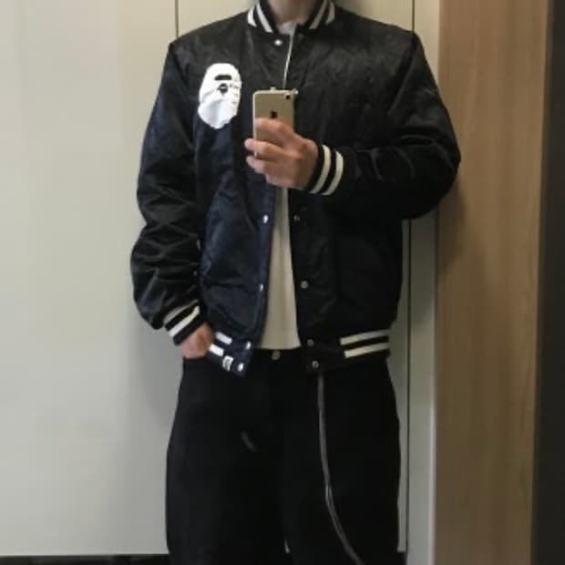 [L]베이프 22SS 리버시블 바시티 자켓