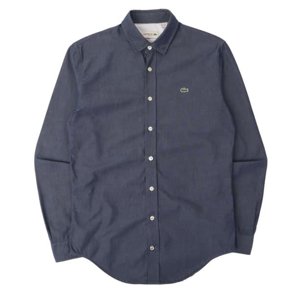 라코스테 네이비 로고 코튼 셔츠