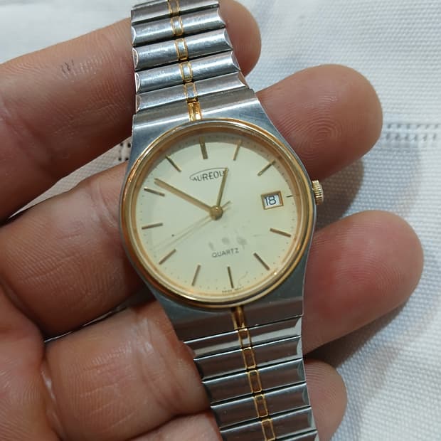 빈티지 스위스 AUREOLE 쿼츠 시계
