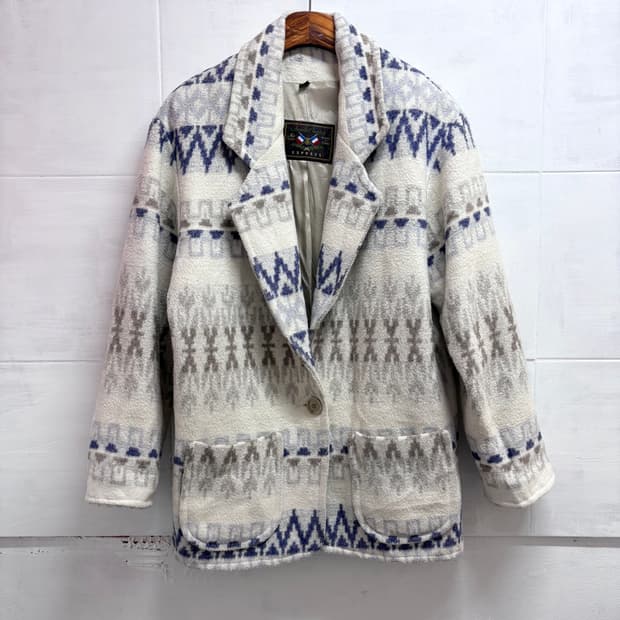 80s USA 웨스턴 치마요 울 자켓