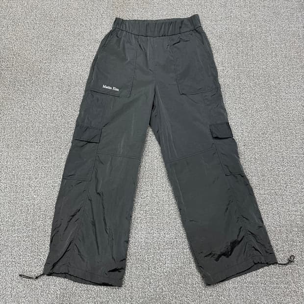 S W 마뗑킴 Matin Kim 우븐 나일론 메탈 스트링 팬츠 바지