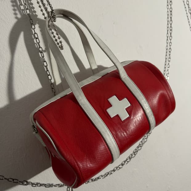 발리 레드크로스 레더 스몰 해머백