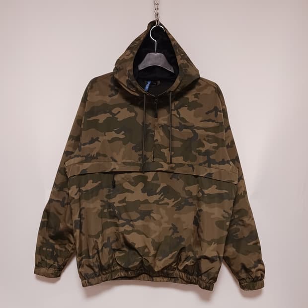 H&M 밀리터리 카모 아노락