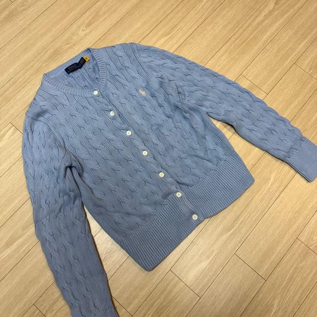 폴로 케이블가디건 L