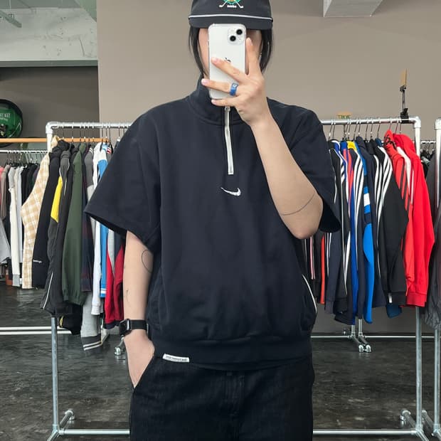 나이키 아노락 반팔 티셔츠