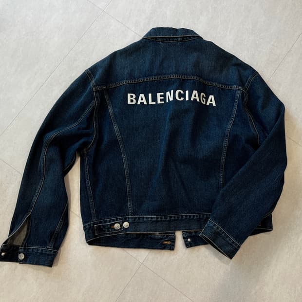 발렌시아가 백로고 데님 자켓