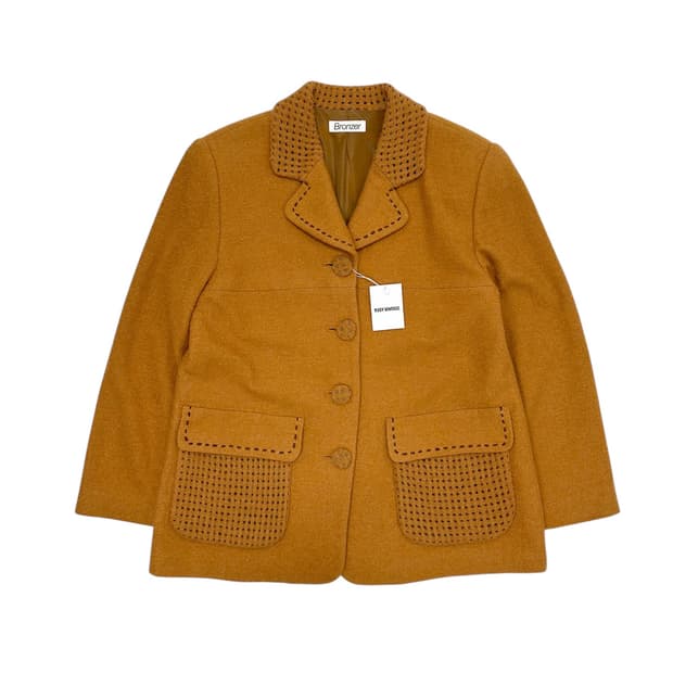 Bronzer Punching Detail Wool Jacket