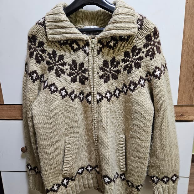 빈티지 노르딕 니트집업