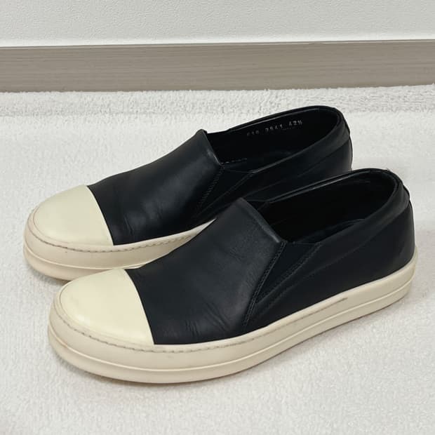 릭오웬스 16SS 스니커즈 슬립온 블랙 레더 LPO