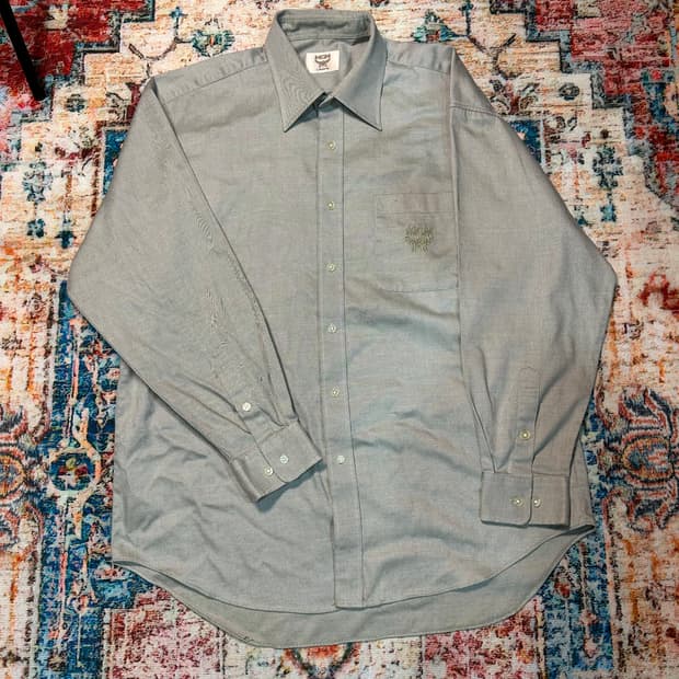 [XL] 00s MCM 레제르 라인 포켓 자수로고 셔츠