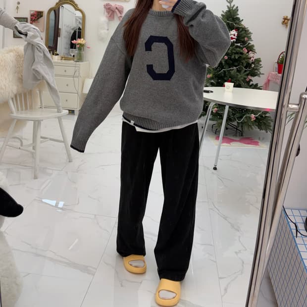 커버낫 시그니처 C로고 그레이 울니트(m)