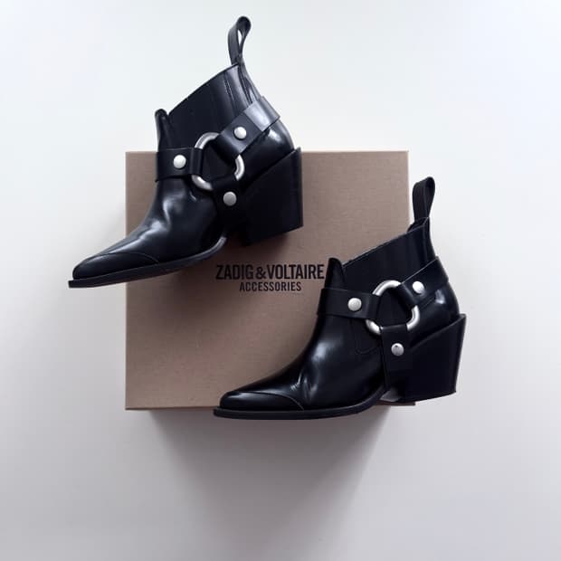 자딕 앤 볼테르 N’dricks 글로시 앵클 부츠