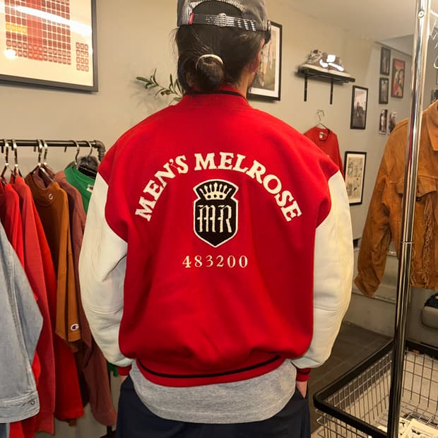 Men’s Melrose back logo varsity jackek