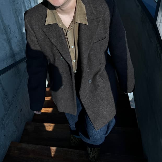 마리아노 리버서블 더블 브레스티드 블레이저 m