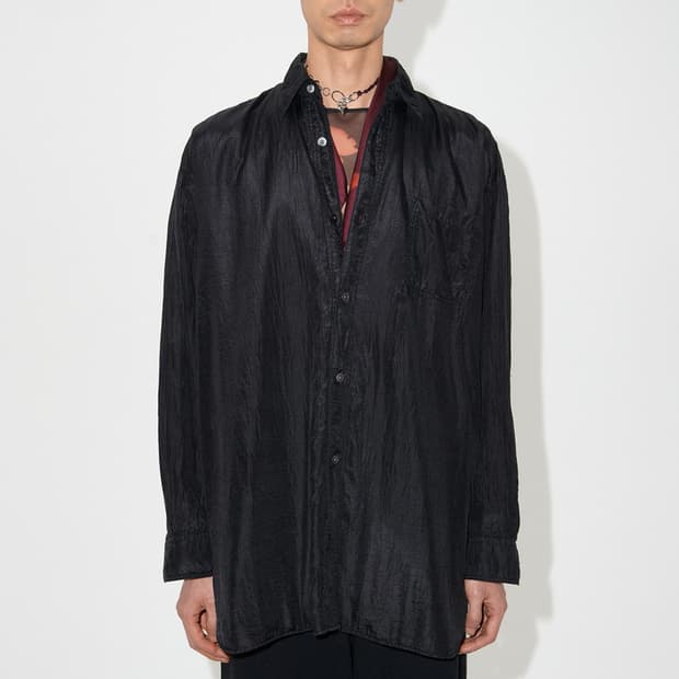 아워레가시 달링 셔츠 블랙 코튼 실크 36사이즈