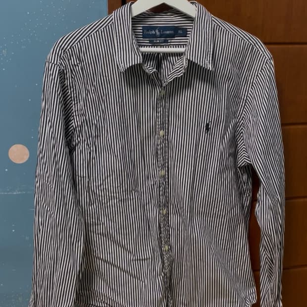 폴로 랄프로렌 스트라이프 슬림핏 셔츠