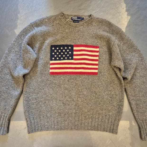 90s 폴로랄프로렌 성조기 램스울 스웨터