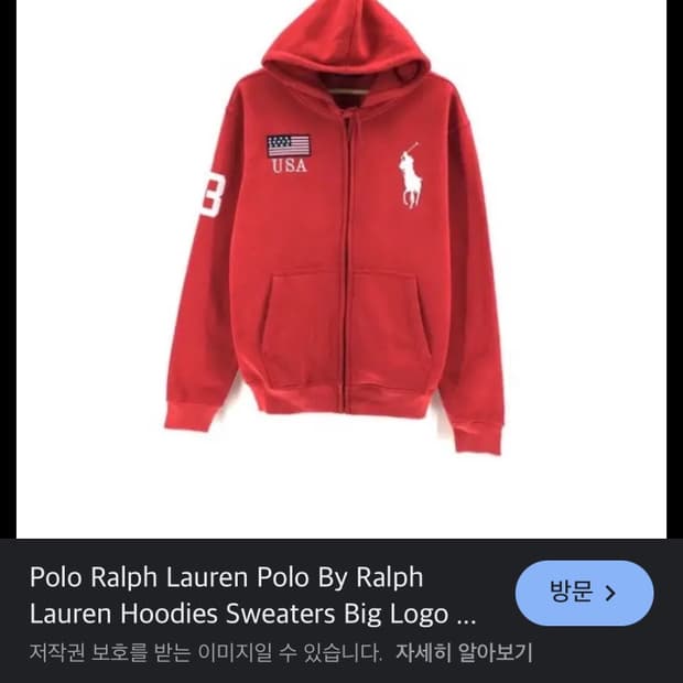 폴로 빅포니 성조기 후드집업