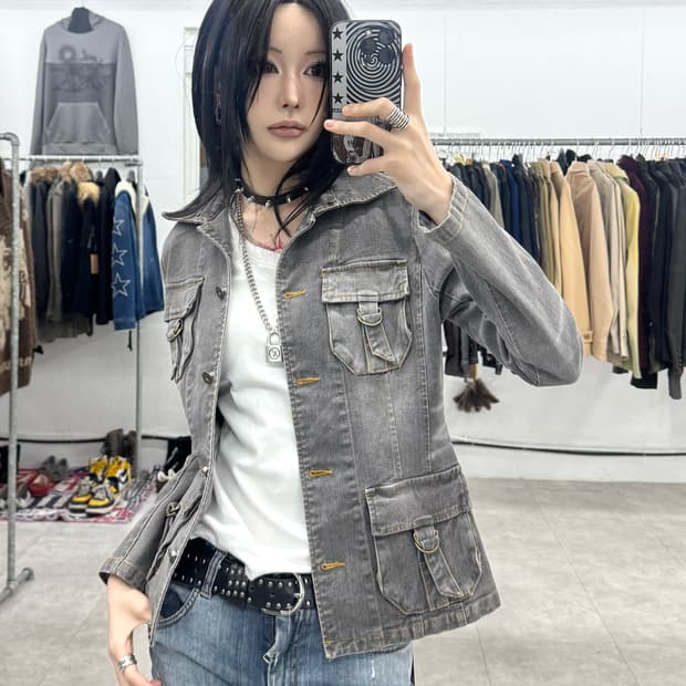 JPN 멀티 포켓 데님 자켓