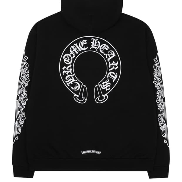 크롬하츠 홀스슈 플로랄 플리스 후드집업 사이즈 L