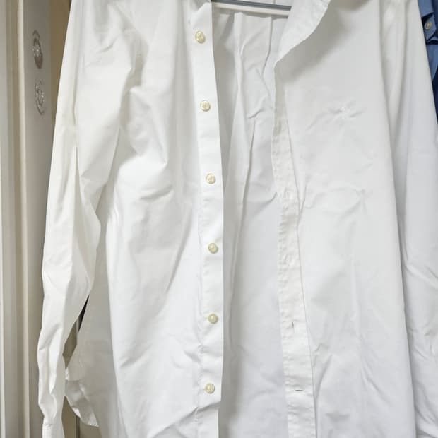 랄프로렌 화이트로고 남성셔츠 이지케어 코튼스트레치 14 1/2 32/33