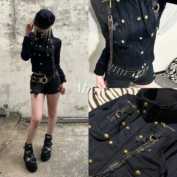 Mars gimmick gold button jacket