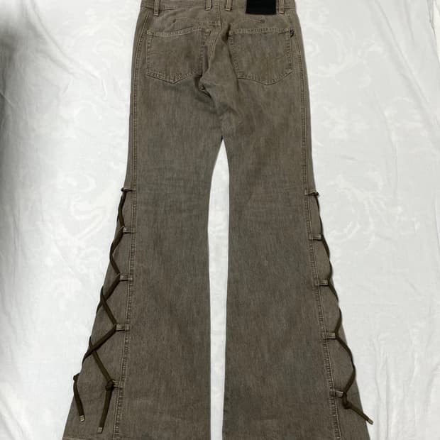 MORGAN Homme Side Lace-Up Flare Denim