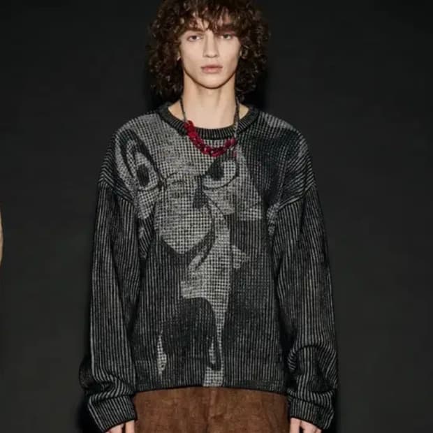 메종미네드 모노크롬 라이온킹 니트, L