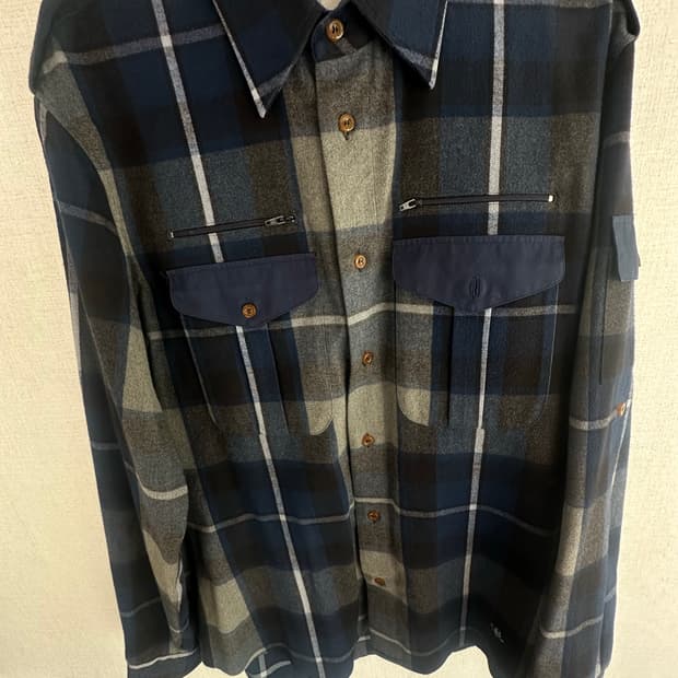 비비안웨스트우드 셔츠 M 네이비 체크셔츠