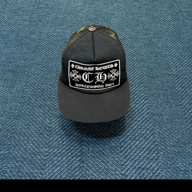 크롬하츠 블랙 CH 패치 메쉬캡