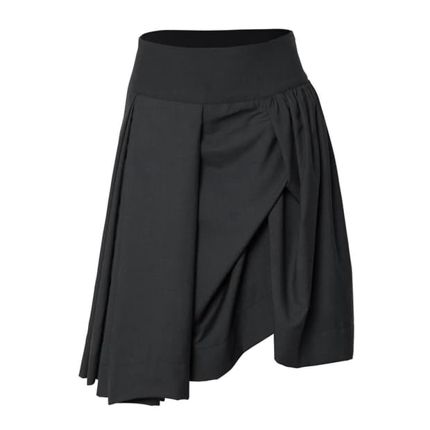 Asymmetrical Draped Midi Skirt