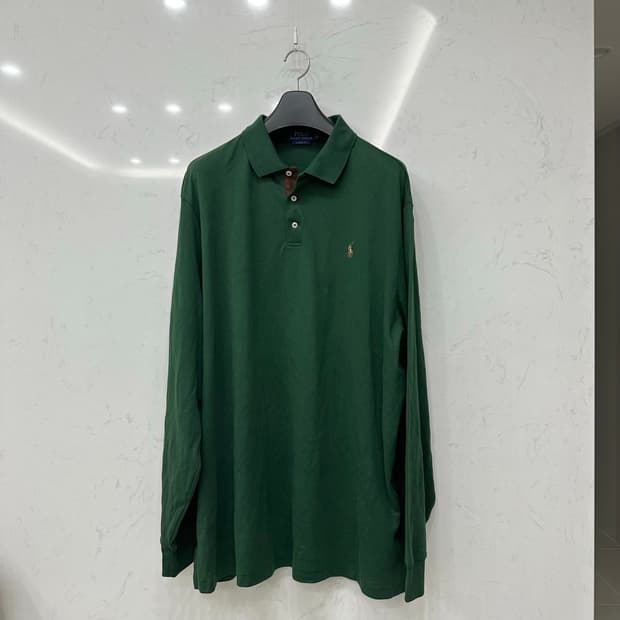 폴로 랄프로렌 클래식핏 긴팔 카라티 XXL 그린