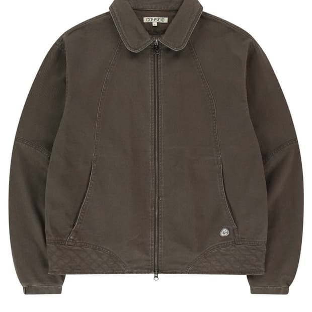 구해요)) 코이세이오 라운드 카라 스티치 자켓 코코아