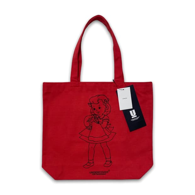 언더커버 Brain Wash Girl 캔버스 토트 백