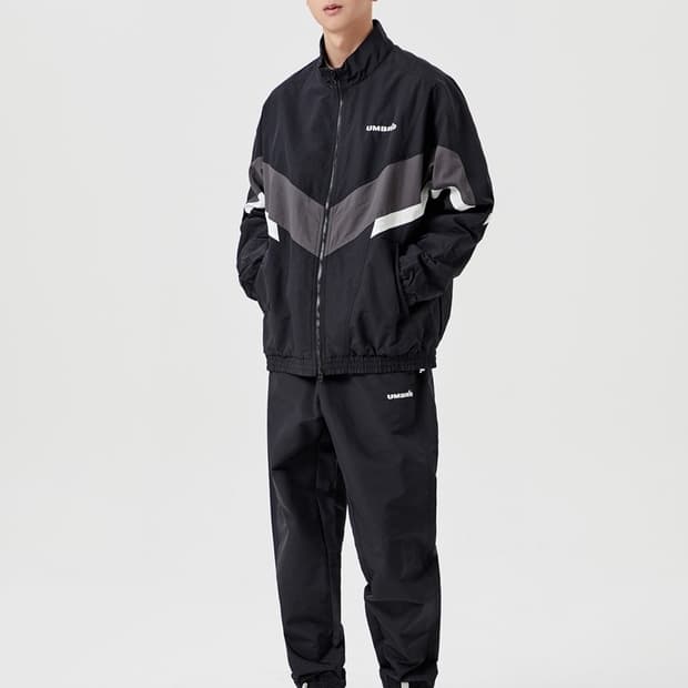 엄브로 아카이브 클럽셋업 우븐팬츠 블랙 (UO123CPT12)