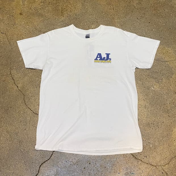 미국 빈티지 길단 AJ 바 프린팅 반팔티 티셔츠