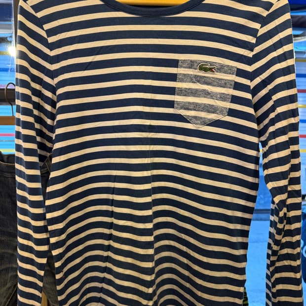 라코스테 블루 스트라이프 롱슬리브